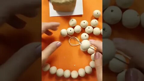 DIY - How to Make Clay Table Necklace #shorts