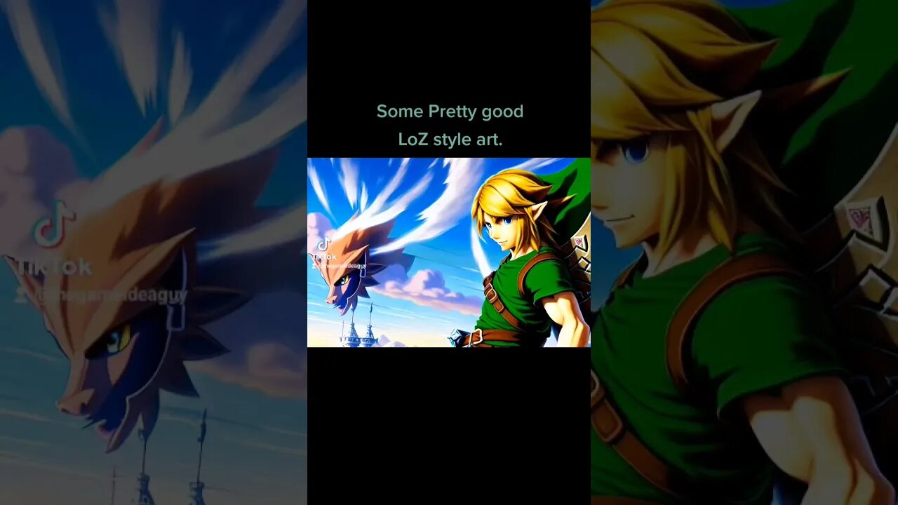 #Link of #Hyrule versus a Large Beast in the Sky #wonderai #thelegendofzelda #thegameideaguy #shorts