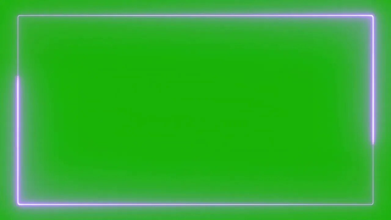 Purple Neon Border Green Screen Overlay Motion Graphics 4K 30fps Copyright Free