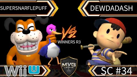 SuperSnarflepuff (Diddy Kong & Duck Hunt) vs DewDaDash (Ness & Sheik) SSB4 Winners R3 Smash Wii U