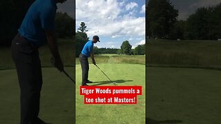 Tiger Woods pummels a tee shot at the Mastors! #themasters #tigerwoods #golf
