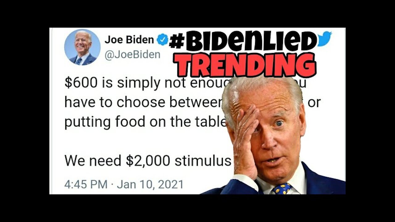 #BidenLied Trends On Twitter Due To $2000 Stimulus Check Campaign Promise