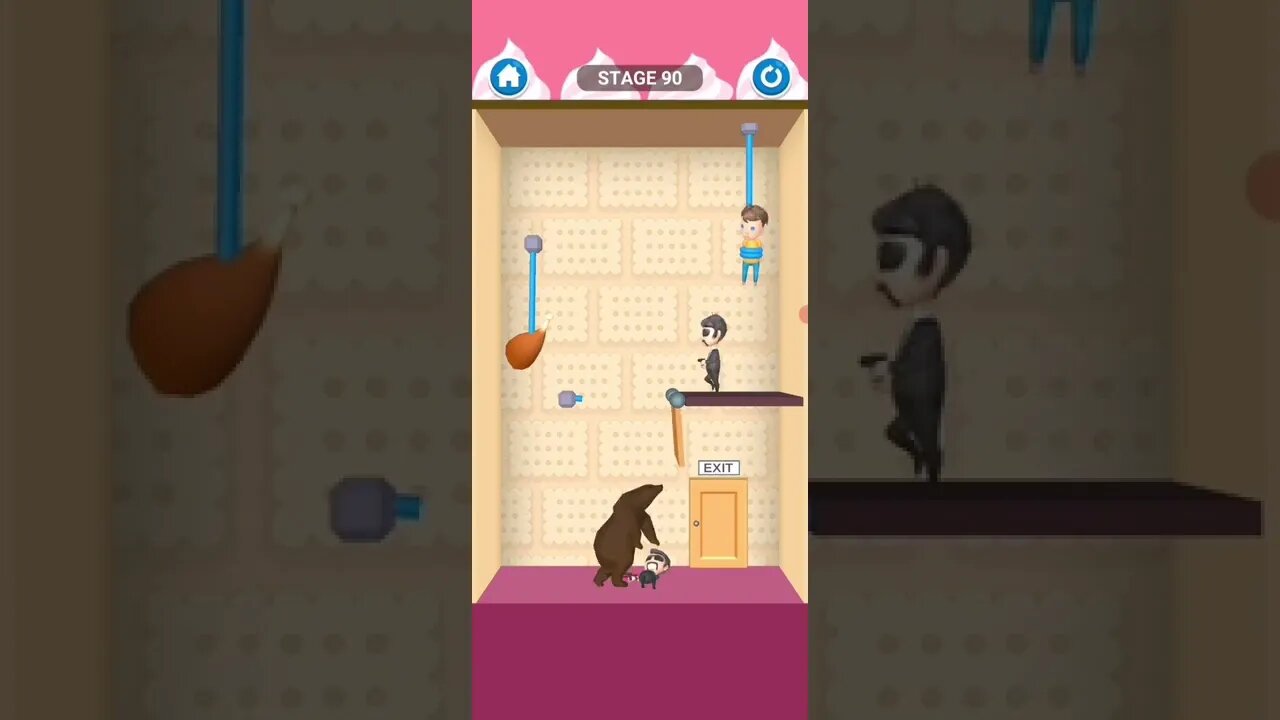 rescue cut rope puzzle 😎 #shorts