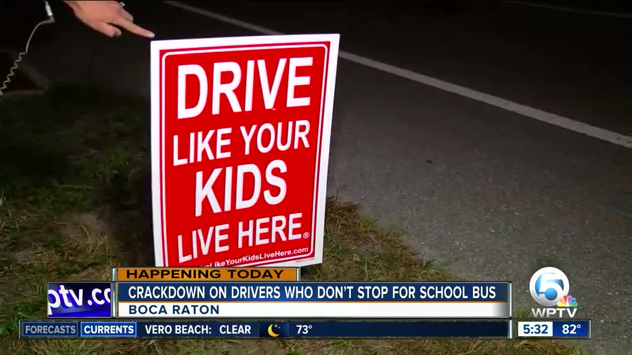 Boca Raton police crack down on drivers not stopping for school buses