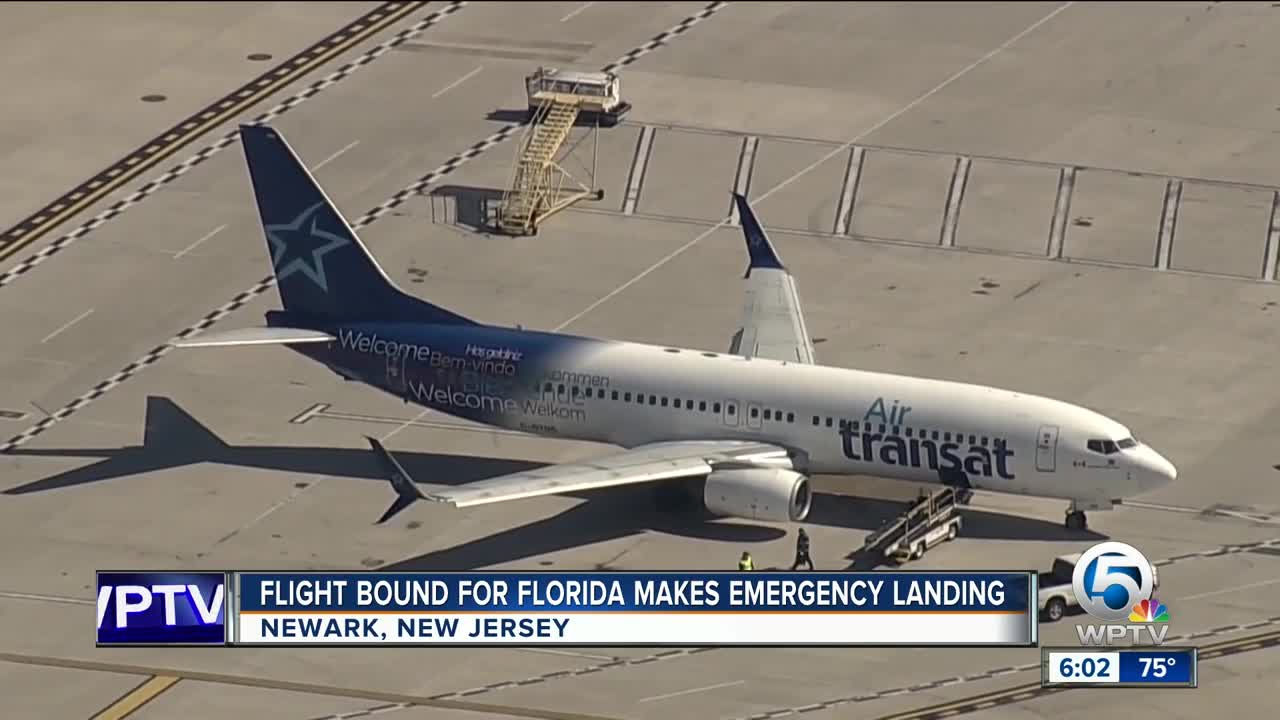 Flight bound for Florida makes emergency landing in New Jersey