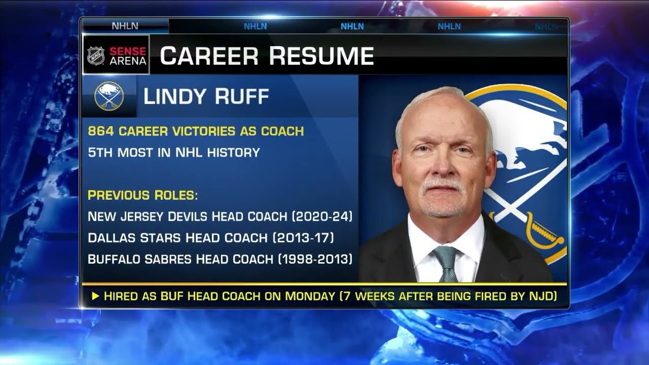 Buffalo Sabres Hire Lindy Ruff