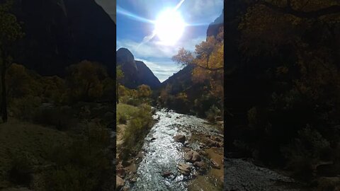 Virgin River at the Emerald Pool Trailhead in Zion National Park