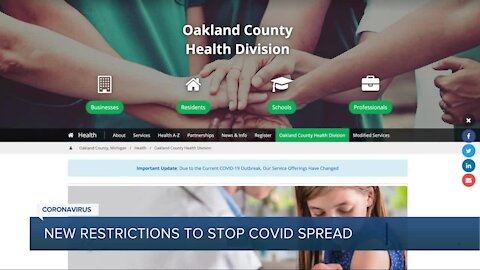 New restrictions to stop COVID spread