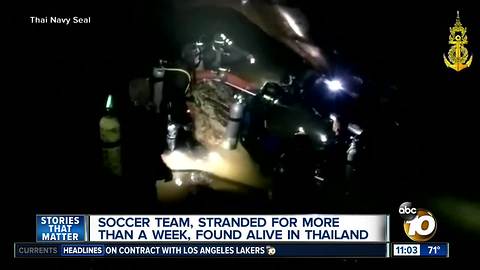 Soccer team stranded in cave found alive
