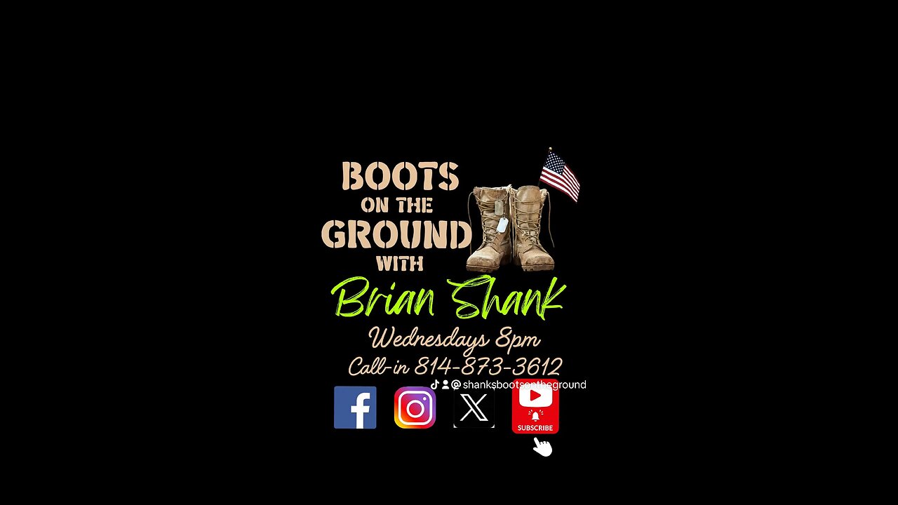 boots on the ground Wednesdays at 8:00 p.m.