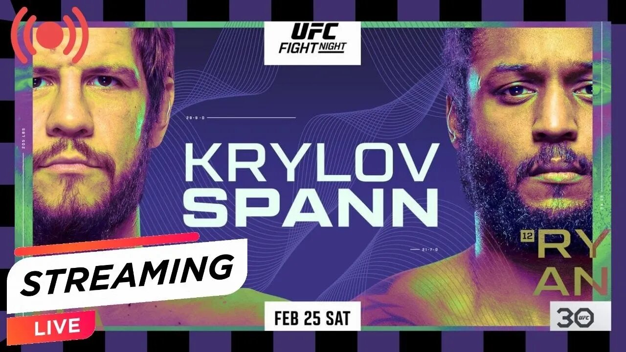 🔴 UFC Fight Night LIVE STREAM | KRYLOV vs SPANN | MUNIZvs ALLEN | COMMENTARY + Q and A