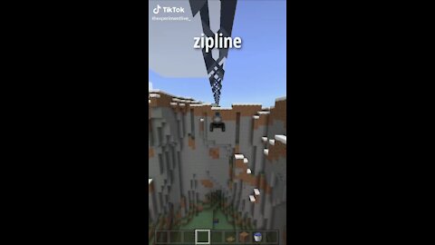 How to create a working zipline in Minecraft Bedrock