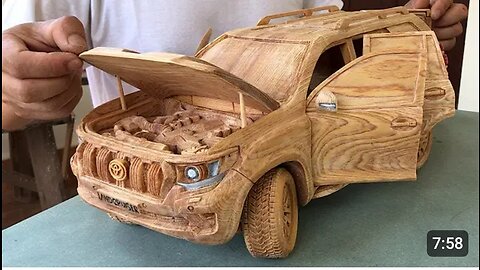 Building a Toyota Prado Land Cruiser 2020 Wooden Model: The Skill and Craftsmanship of a Carpenter