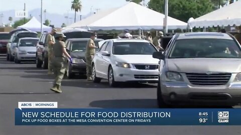 New schedule for food distribution