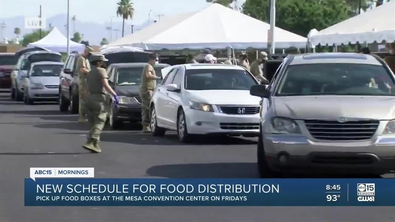 New schedule for food distribution
