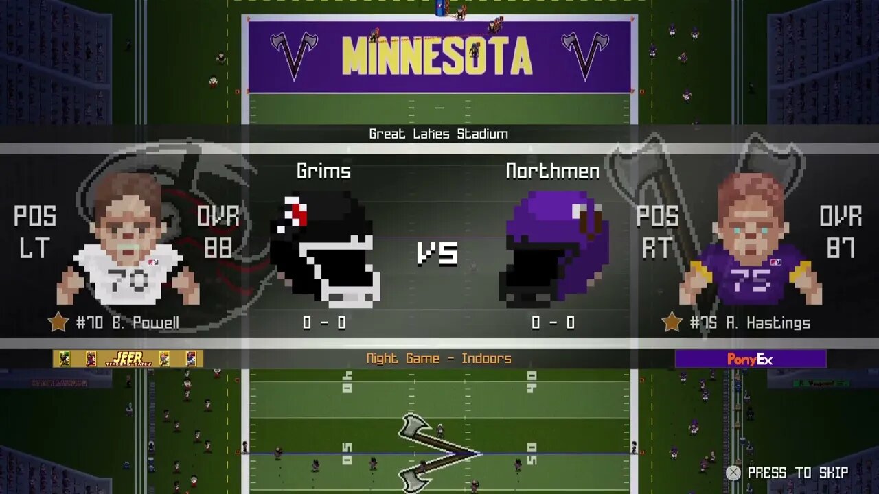 L:1-1 Atlanta Grims (0-0) @ Minnesota Northmen (0-0) - Legend Bowl - Week 1 - Intros