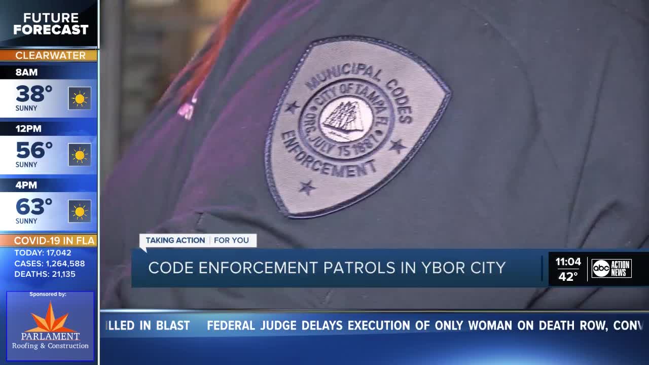 Code enforcement patrols in Ybor City