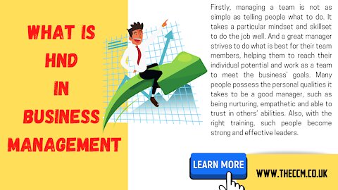 BTEC - HND in Business Management - Online