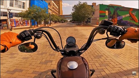 Hot Summer Ride | Pure Engine Sound only | Harley Davidson Sportster Iron 1200 (ASMR GoPro 4K POV)