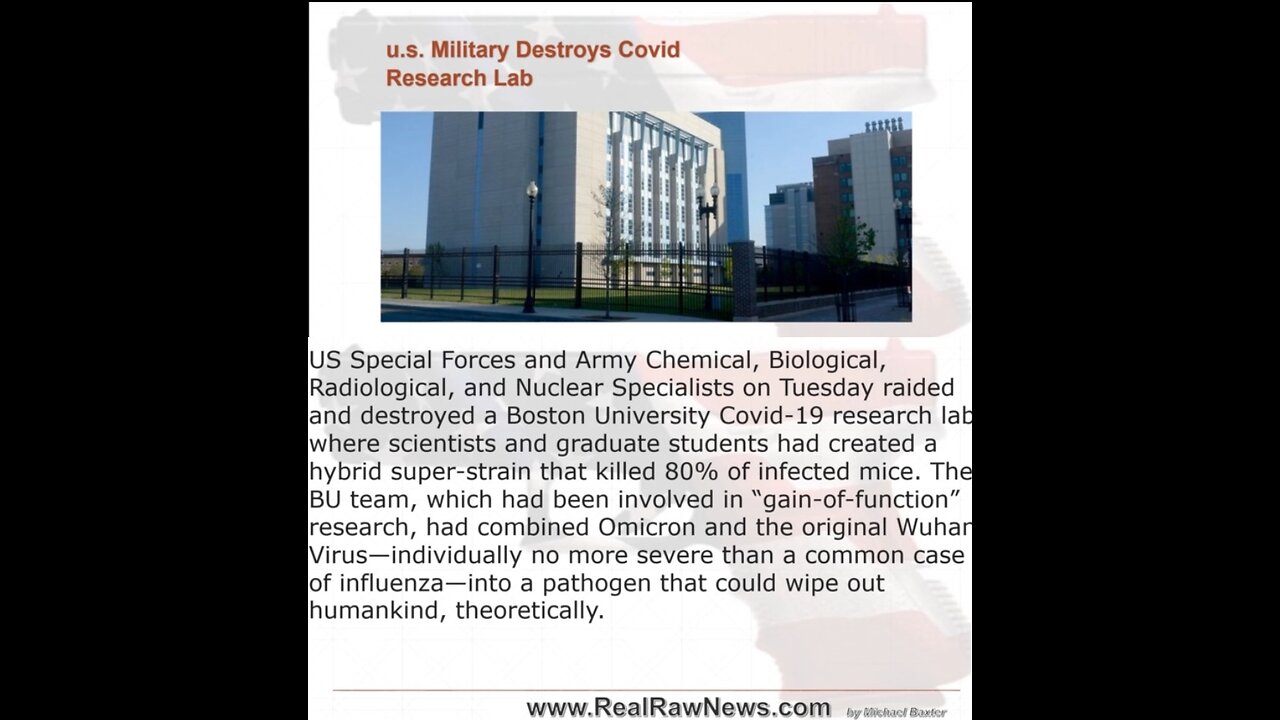 — B💥Q💥Q💥M — US MILITARY DESTRQYS US CQVID RESEARCH LABQRATQRY