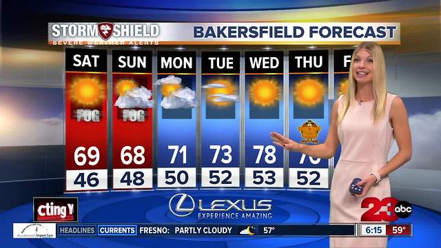Fog rolls in early tomorrow then sunshine for the afternoon
