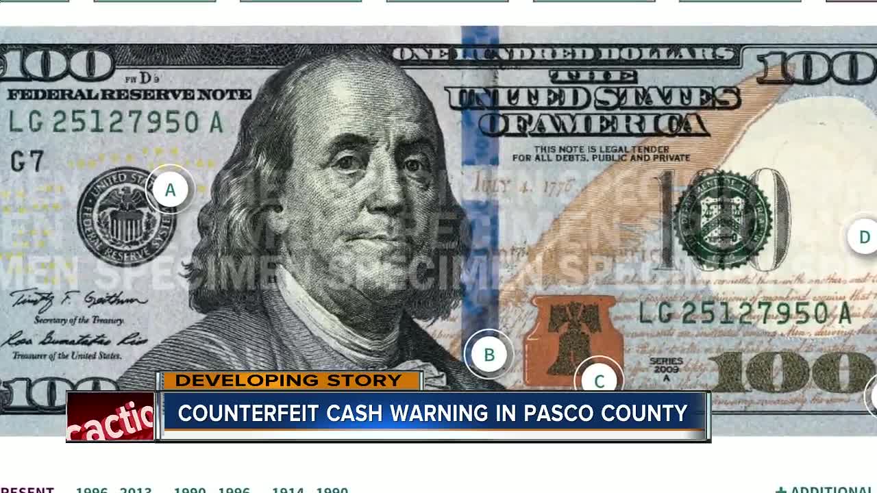 Counterfeit bills are on the rise in Pasco County