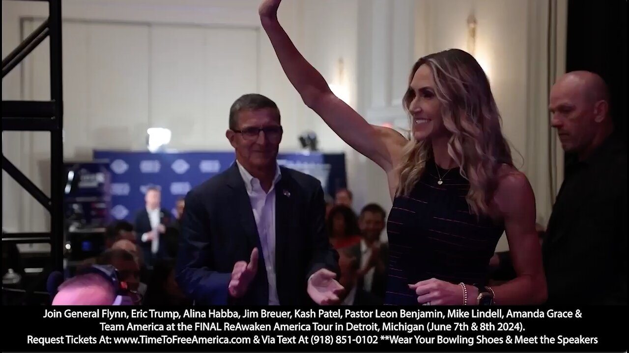 ReAwaken America Momentum Builds As Tour Heads to Detroit + 801 Tickets Remaining for June 27-28 ReAwaken Tour Featuring: General Flynn, Eric & Lara Trump, Kash, Breuer & 70+ Speakers!!! Request Tickets Via Text: 918-851-0102