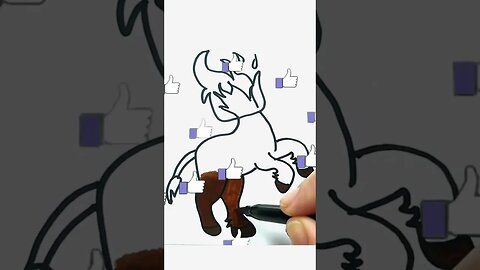 How to draw and paint Headless Mule Brazilian folklore #shorts