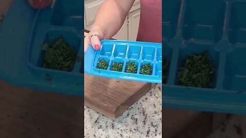 Don't let your fresh herbs go to waste!! FREEZE them! #freshherbs #gardentips #herbgarden