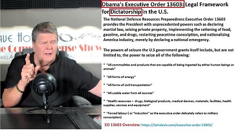 OBAMA'S GIFT TO BIDEN ➡️ EO 13603! Induced Famine to Control Americans! Martial Law Coming Next!?