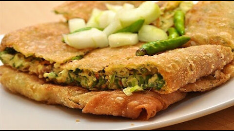 Savory Martabak The Indonesian Fried Pancake with 3 Duck Eggs Super Yummy