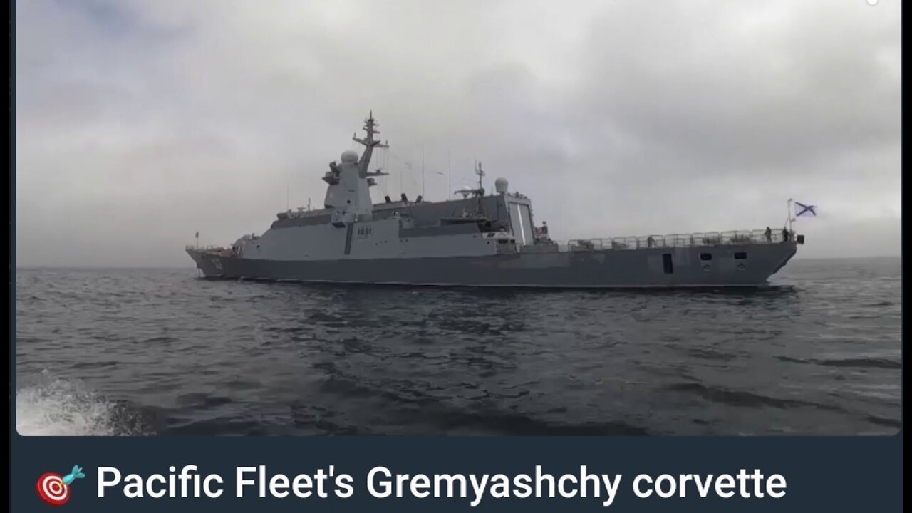 Pacific Fleet's Gremyashchy corvette practices launching cruise missiles