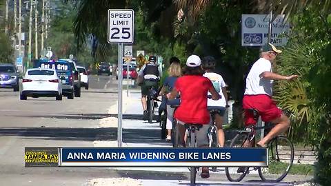 Bike lanes widened on portions of Anna Maria Island
