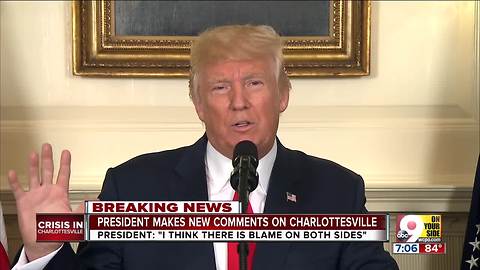 President makes new comments on Charlottesville