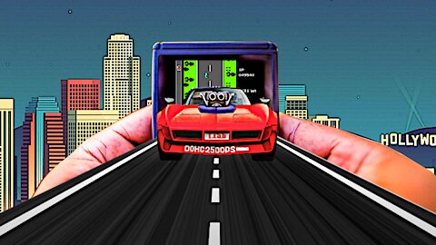 Gameplay Road Fighter NES in SUP Game Box 400 in 1