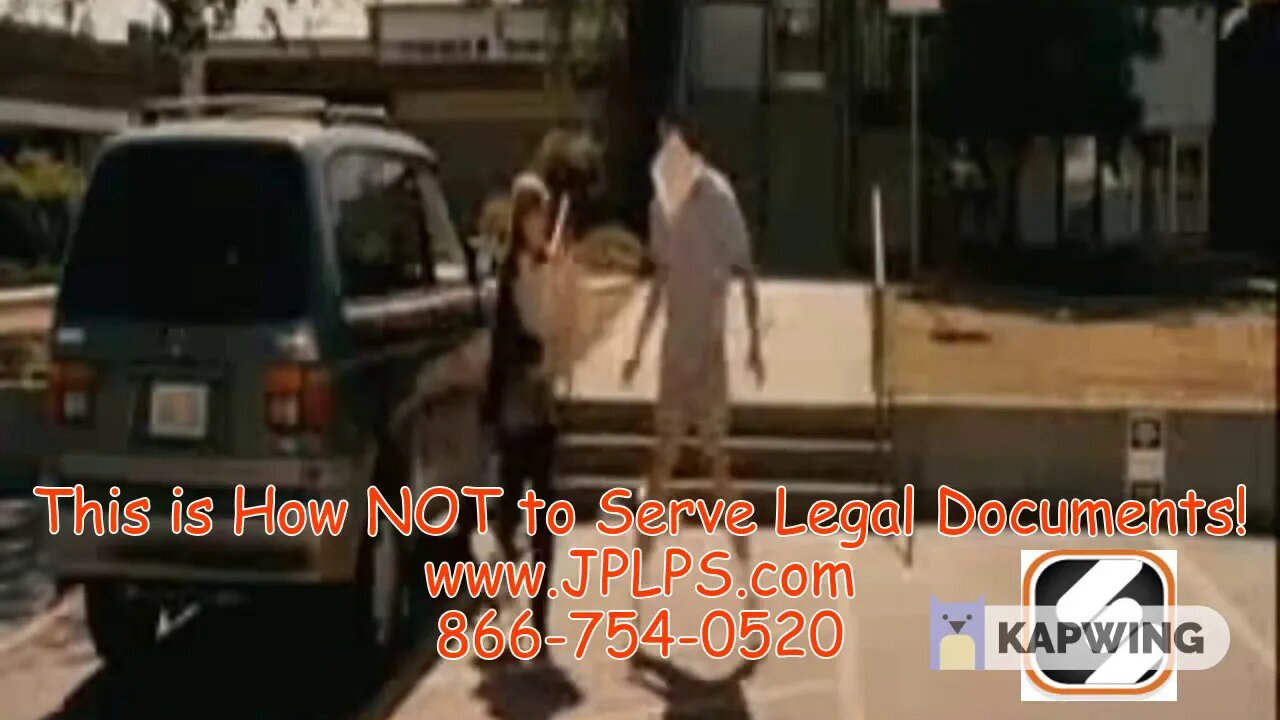 Process Serves documents the WRONG WAY, caught on camera!