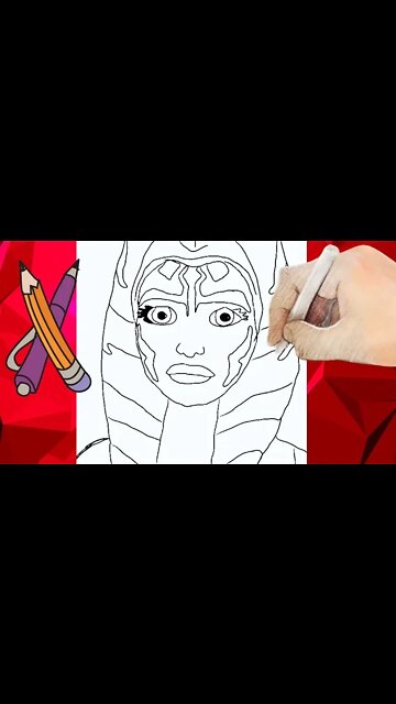 Drawing Jedi Ahsoka Tano Timelapse