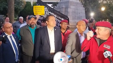 Opposition shelter Rally Cannonball Park hosted by @AriKagan47 @CMAriKagan47 @CurtisSliwa 10/03/23