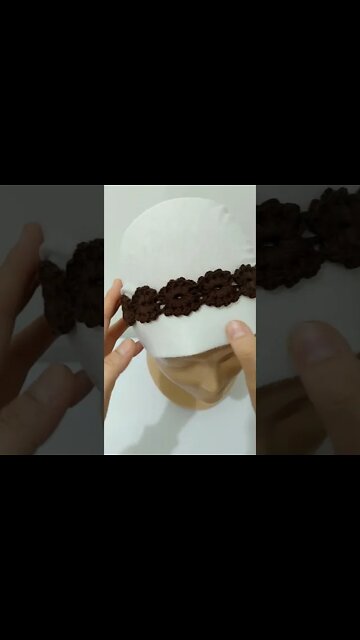 How To Crochet A Flower Headband #shorts