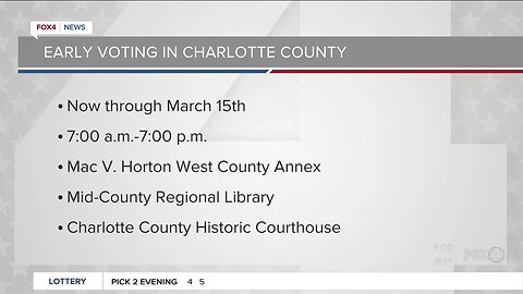 Presidential preference primary early voting in Southwest Florida