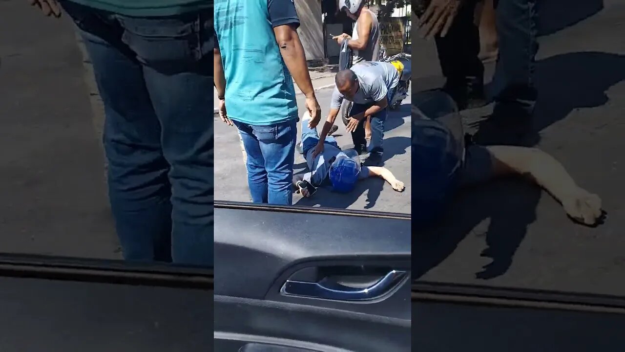 Acidente com moto, esgoto sem tampa