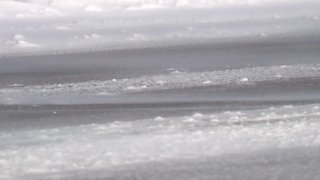 Snowy road conditions in southwestern Iowa