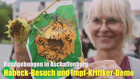 Kundgebungen Aschaffenburg: Habeck-Besuch & Impf-Kritiker-Demo mit der Entfesselten Kamera