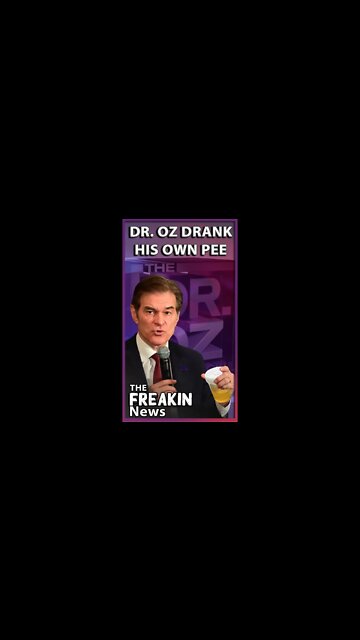 G–O–PEE Candidate: Video Shows Dr. Oz Describing The Taste Of His Own Urine On Jimmy Kimmel #shorts