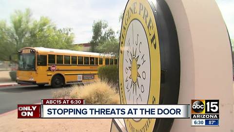 Imagine Prep testing driver's license of visitors to school