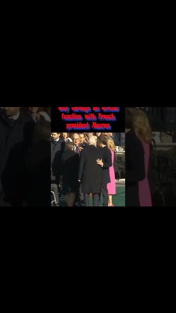 Joe Biden with French president Macron. 'Just a stutter'