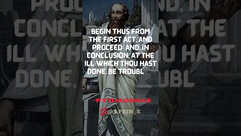 Begin by acting | PYTHAGORAS #shorts #viral #pythagorasquotes