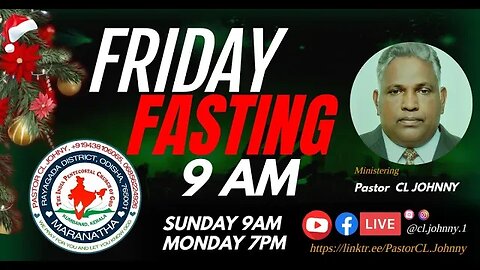 Episode 438 Bible Sermon by Pastor CL Johny, on 28 July 2023