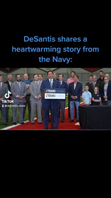 DeSantis shares a heartwarming story from the Navy: ❤️❤️