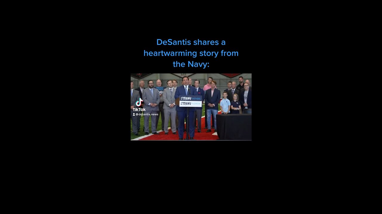 DeSantis shares a heartwarming story from the Navy: ❤️❤️